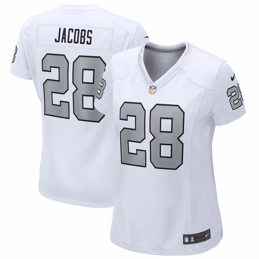 Women's Las Vegas Raiders Josh Jacobs Nike White Alternate Game Player Jersey