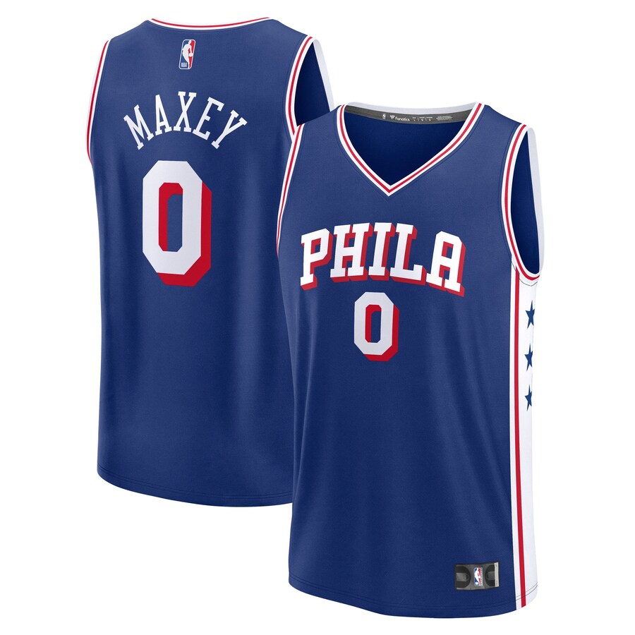 Men's Philadelphia 76ers Tyrese Maxey Fanatics Royal Big & Tall Fast Break Jersey - Icon Edition