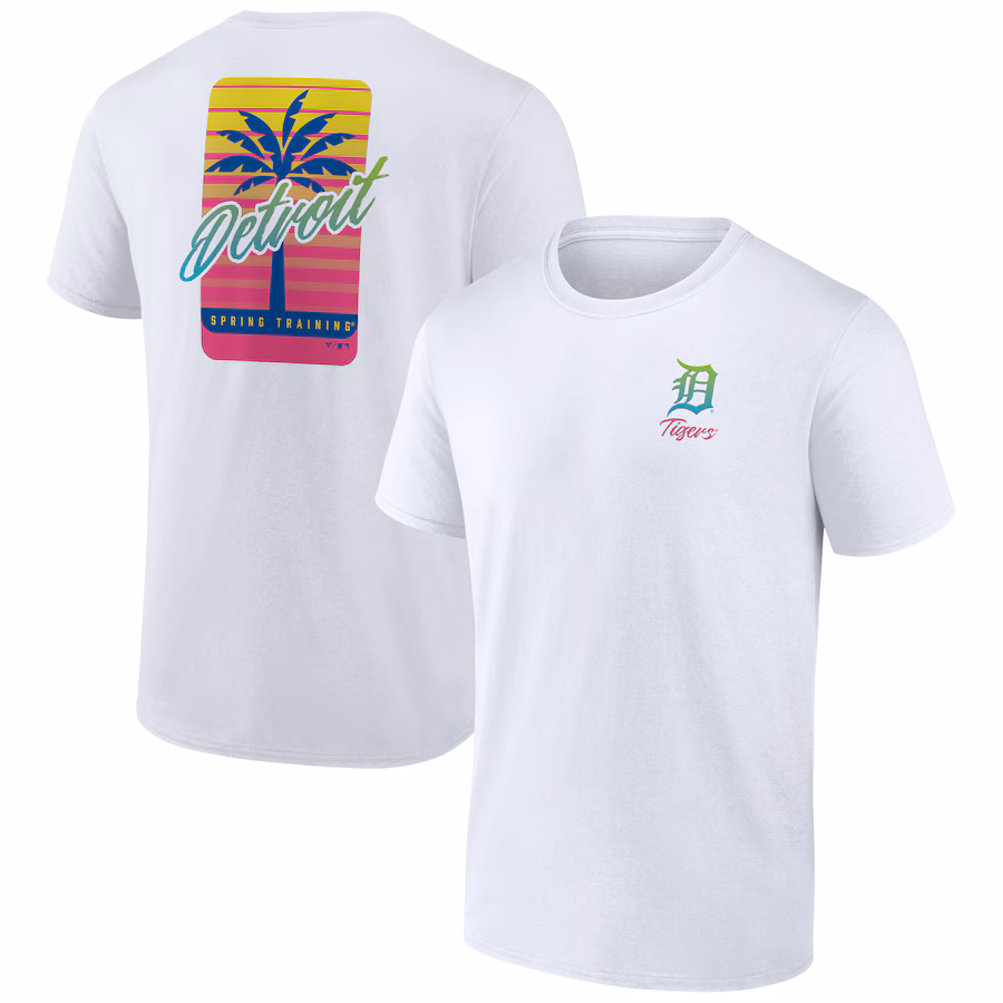 Men's Detroit Tigers White Spring Break T-Shirt