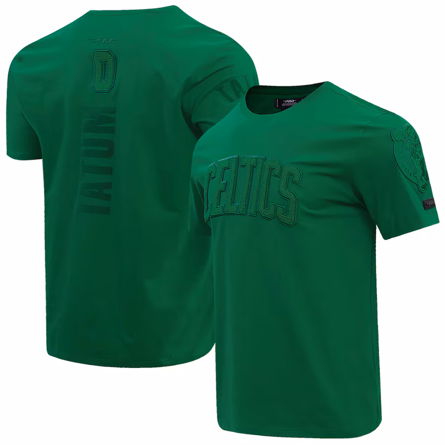 Men's Boston Celtics Jayson Tatum Pro Standard Kelly Green Triple Tonal Player T-Shirt