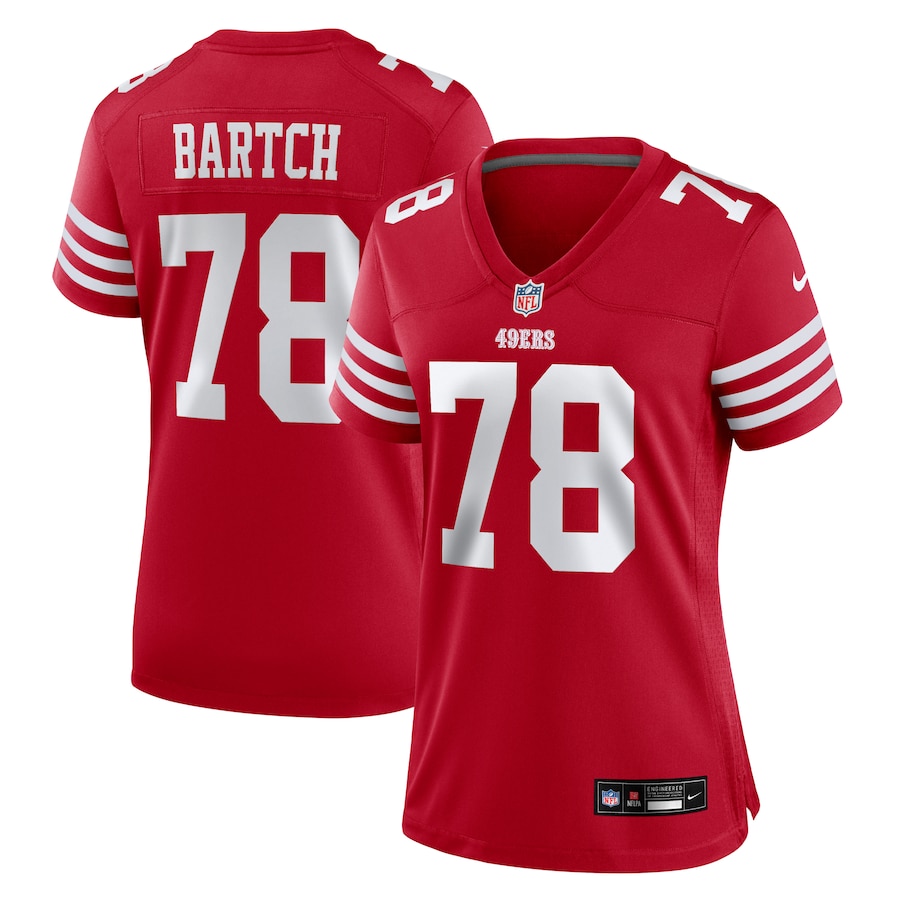 Women's San Francisco 49ers Ben Bartch Nike Scarlet Team Game Jersey