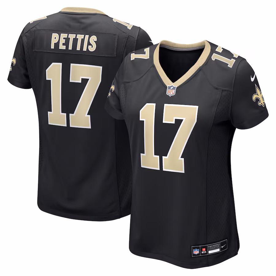 Women's New Orleans Saints Dante Pettis Nike Black Team Game Jersey