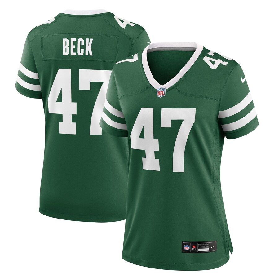 Women's New York Jets Andrew Beck Nike Legacy Green Team Game Jersey