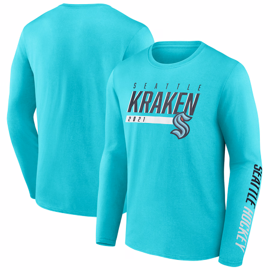 Men's Seattle Kraken Fanatics Light Blue Long Sleeve T-Shirt
