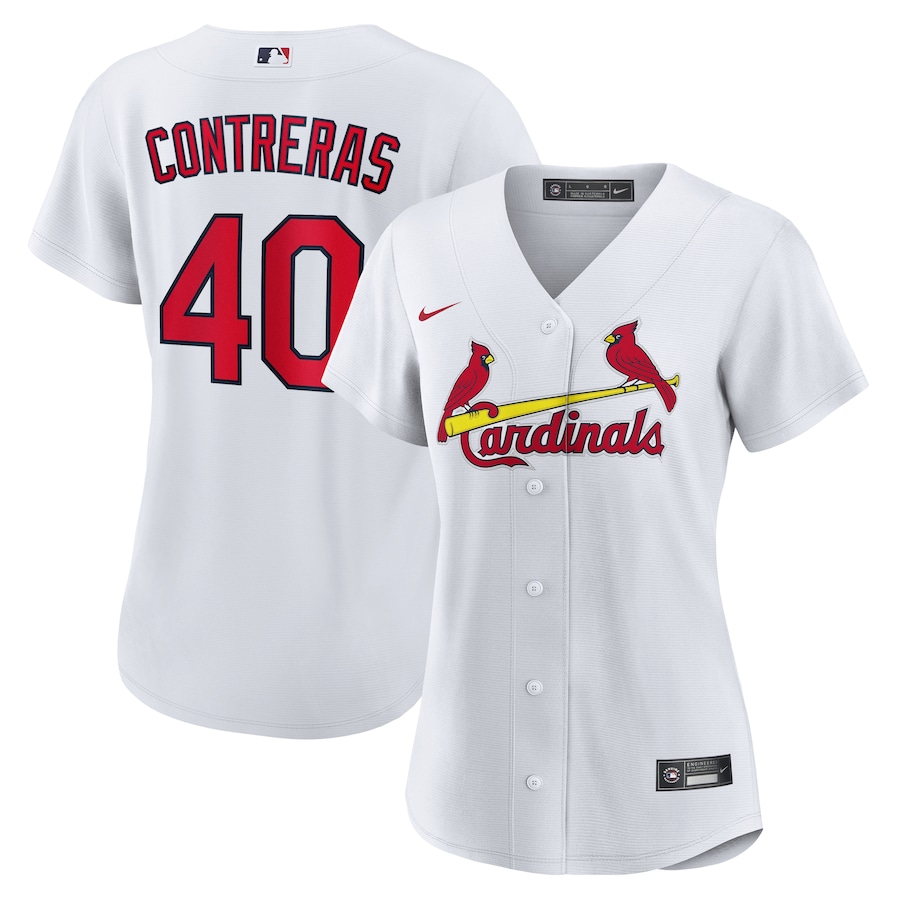 Women's St. Louis Cardinals Willson Contreras Nike White Home Replica Jersey