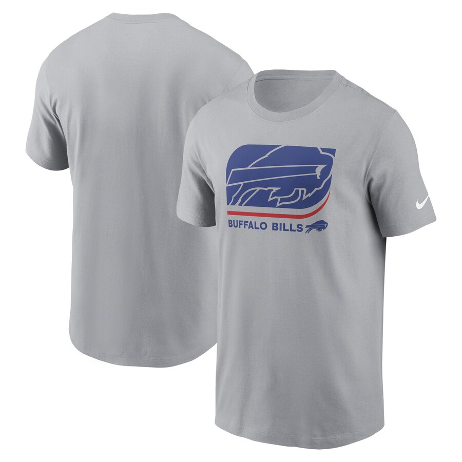 Men's Buffalo Bills  Nike Gray Lockup Essential T-Shirt