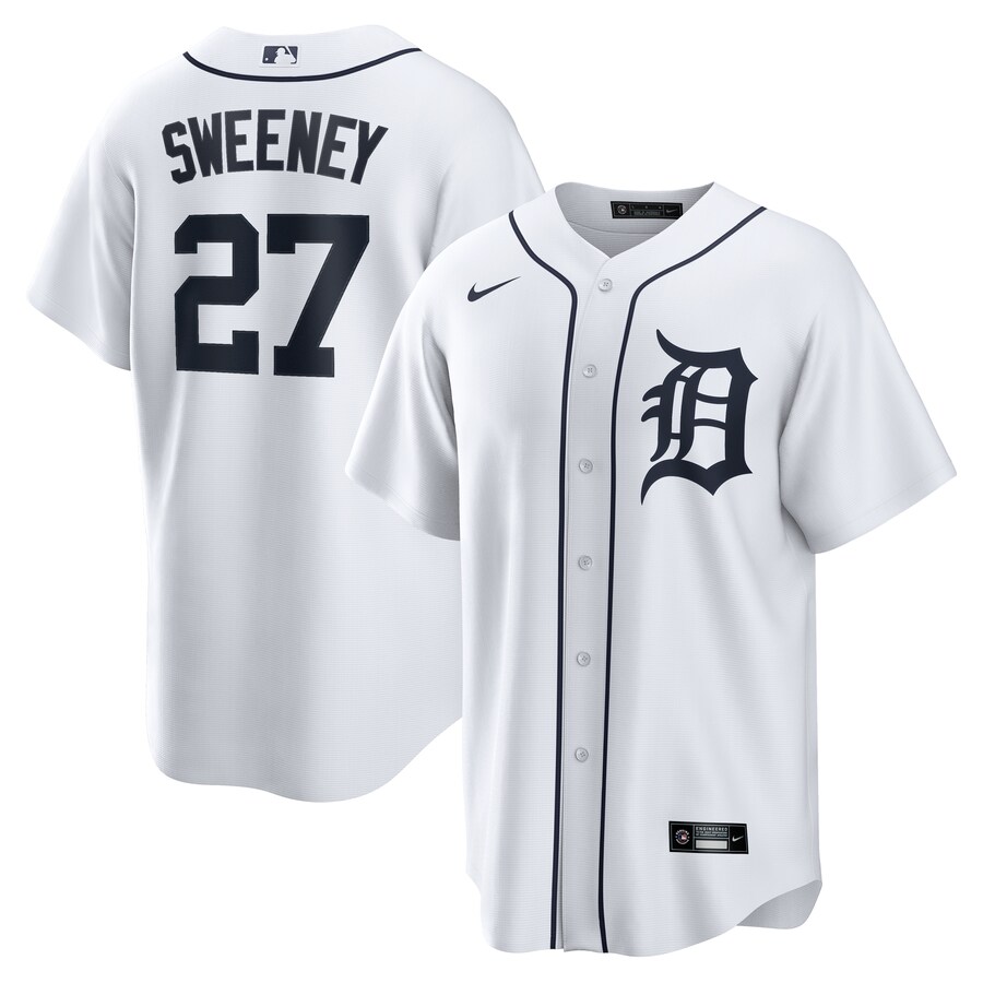 Men's Detroit Tigers Trey Sweeney Nike White Home Replica Jersey