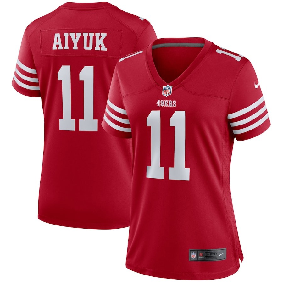 Women's San Francisco 49ers Brandon Aiyuk Nike Scarlet Team Game Player Jersey