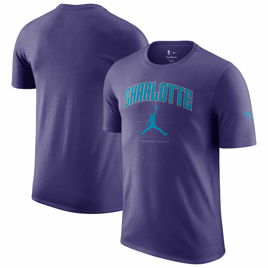 Unisex Charlotte Hornets Jordan Brand Purple Essential Cities T-Shirt