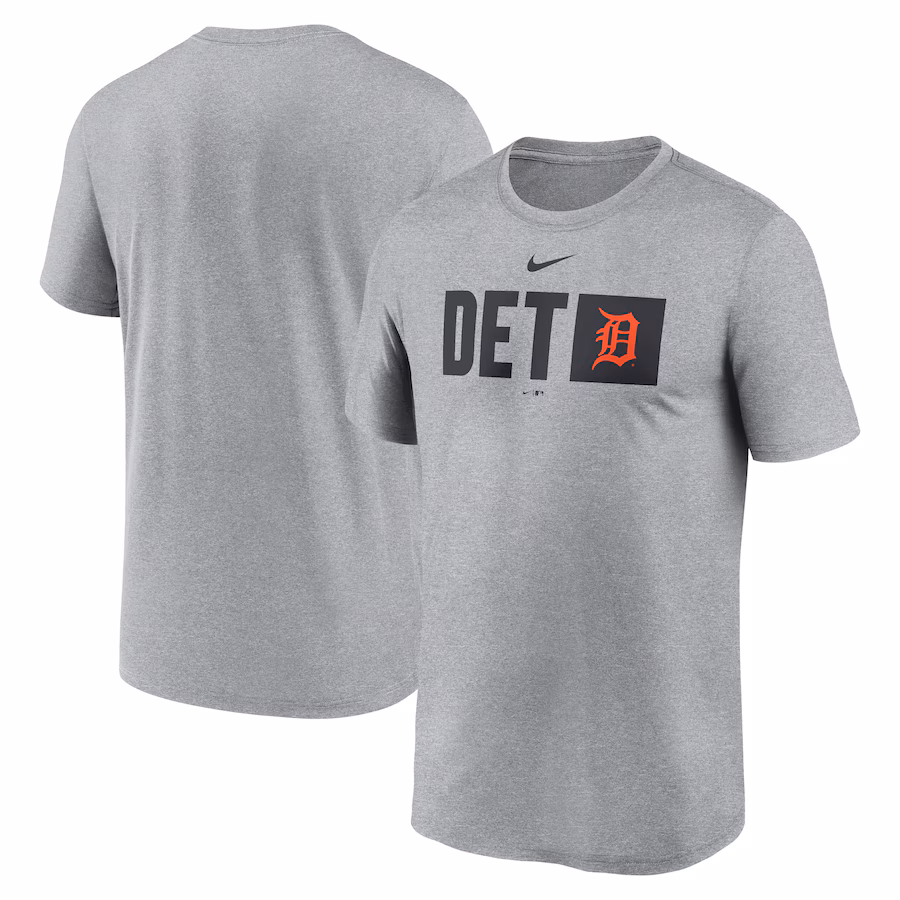 Men's Detroit Tigers Nike Heather Gray Tricode Legend T-Shirt