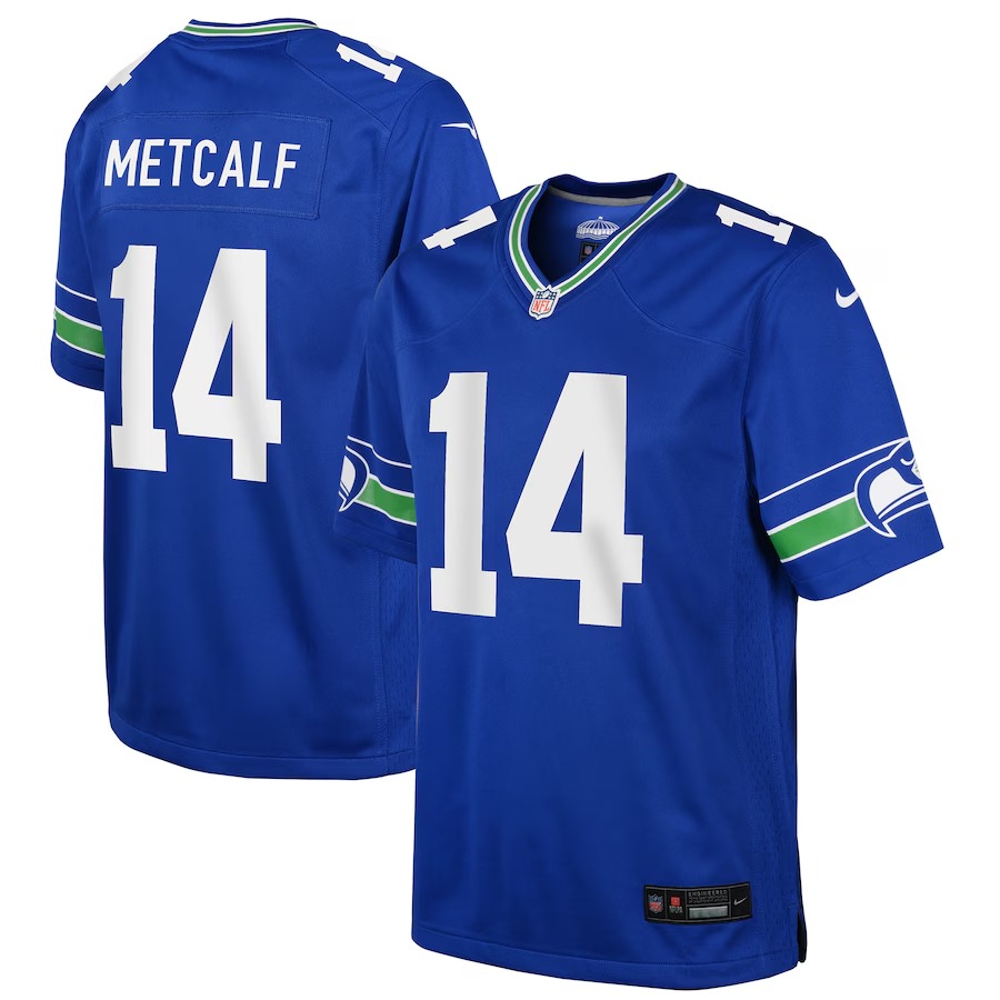 Youth Seattle Seahawks DK Metcalf Nike Royal Game Jersey