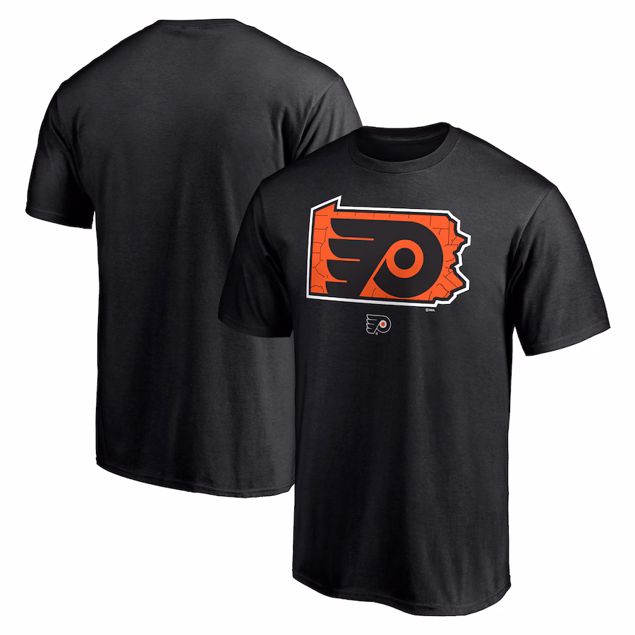 Men's Philadelphia Flyers Black Hometown Collection State T-Shirt
