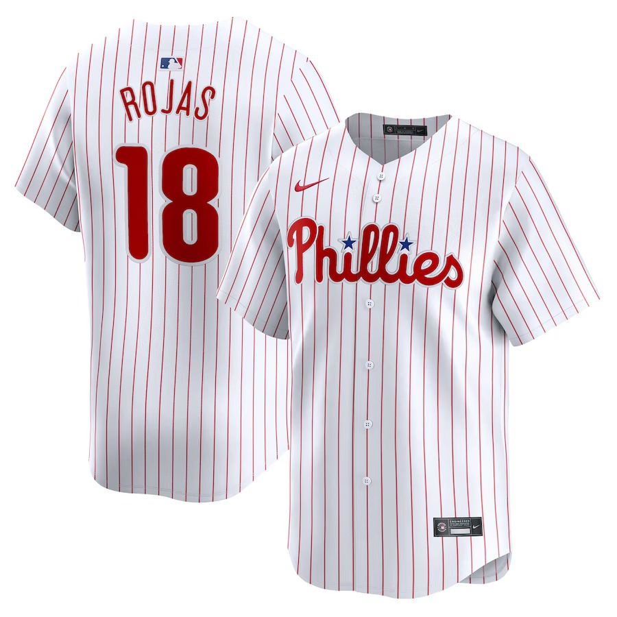Men's Philadelphia Phillies Johan Rojas Nike White Home Limited Player Jersey