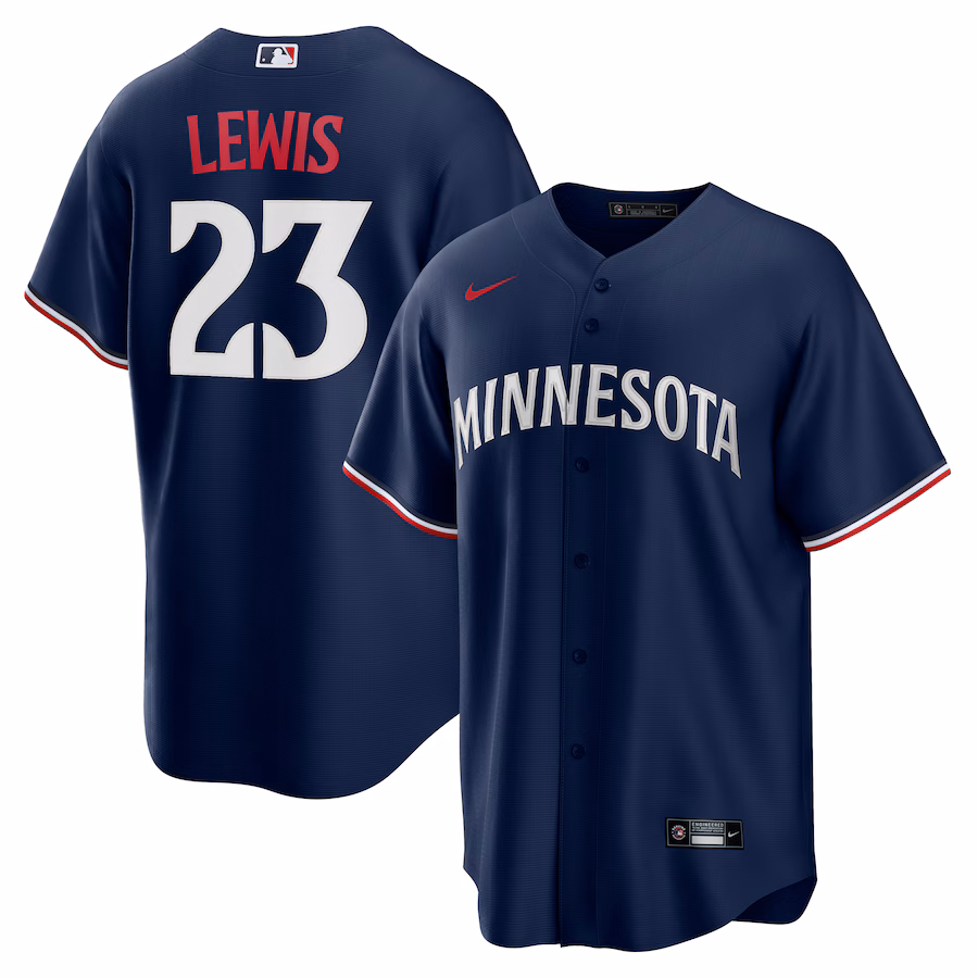 Men's Minnesota Twins Royce Lewis Nike Navy Alternate 2 Replica Jersey