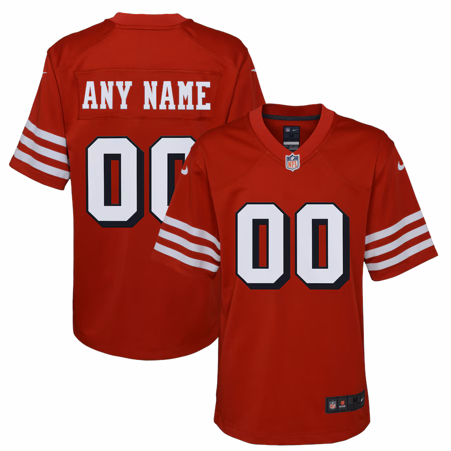 Youth San Francisco 49ers Nike Scarlet Alternate Custom Game Jersey