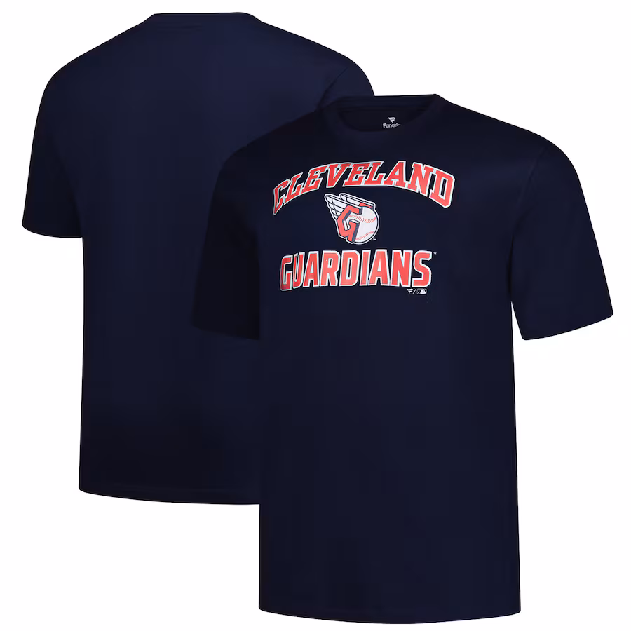 Men's Cleveland Guardians Profile Navy Big & Tall Heart & Soul T-Shirt
