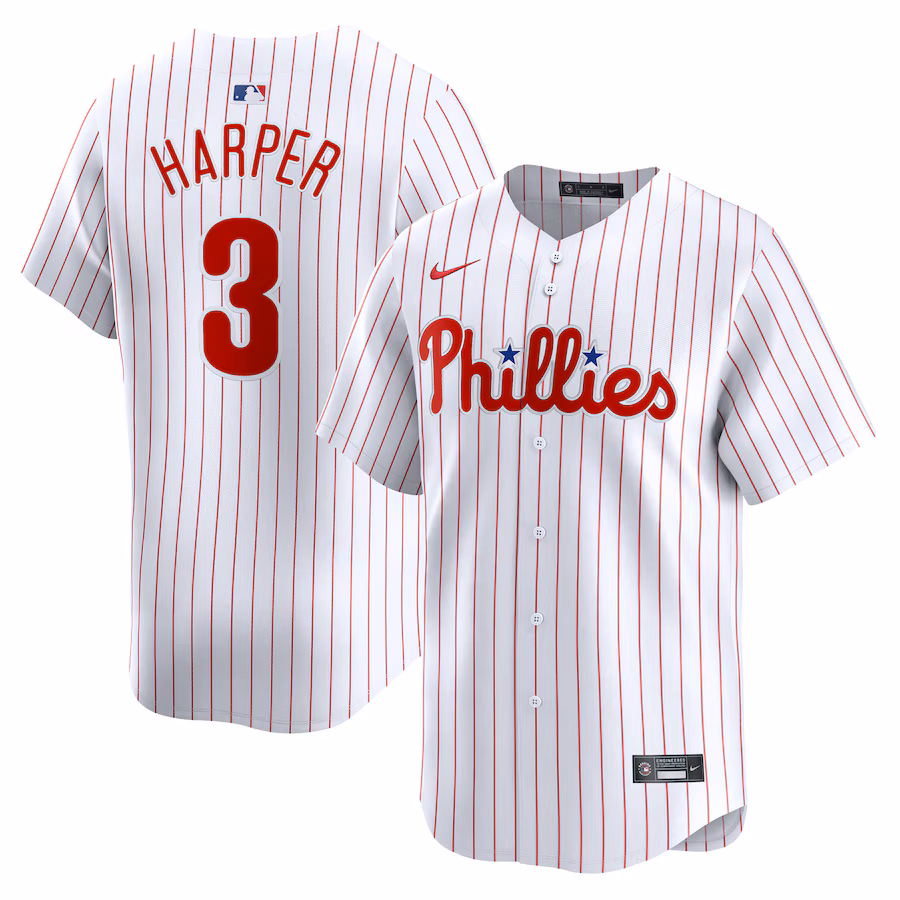 Youth Philadelphia Phillies Bryce Harper Nike White Home Limited Player Jersey