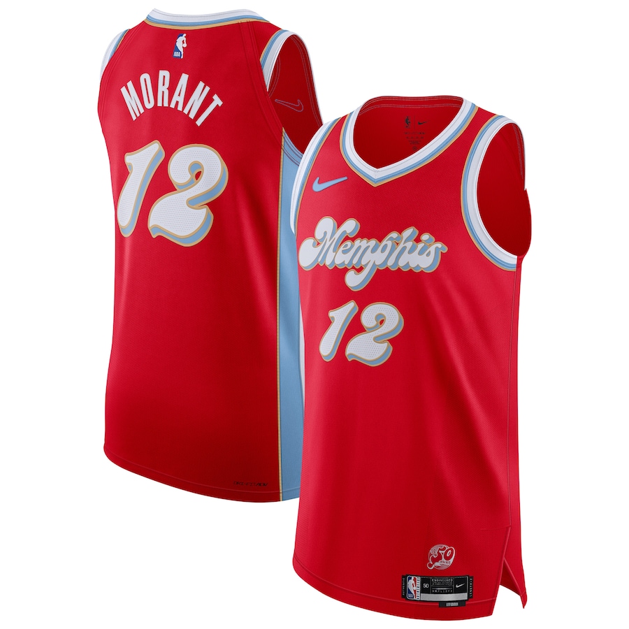 Men's Memphis Grizzlies Ja Morant Nike Red 2024/25 Authentic Player Jersey - City Edition