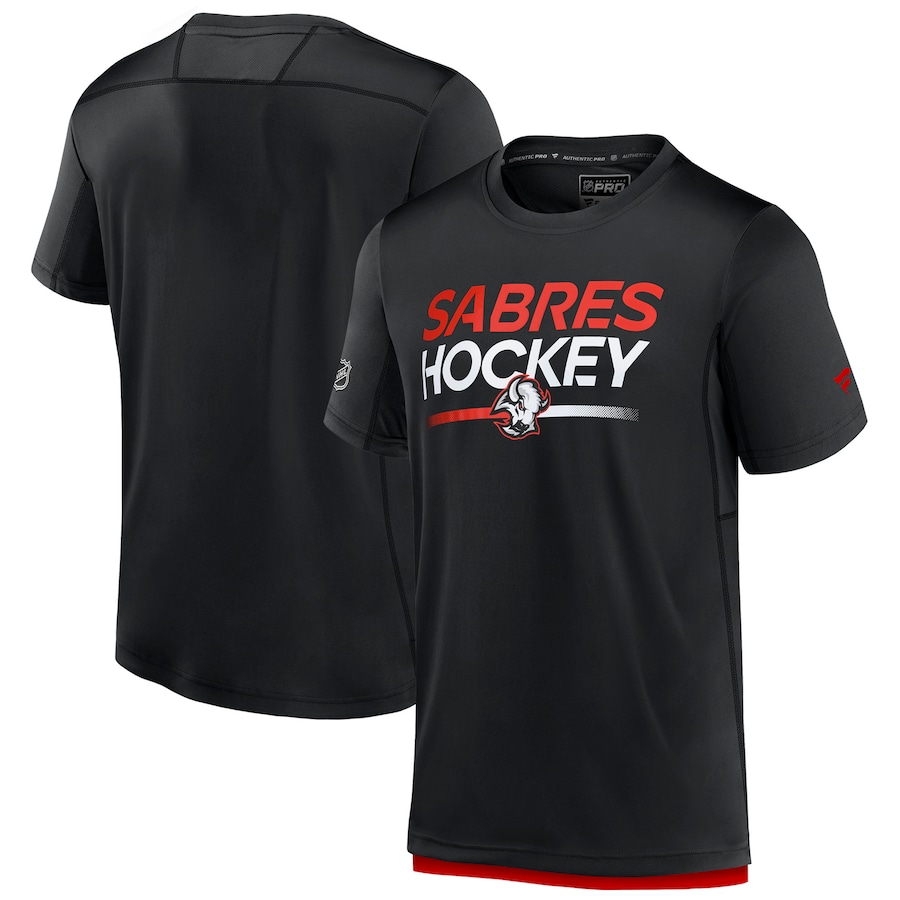 Men's Buffalo Sabres Fanatics Black Authentic Pro Tech T-Shirt