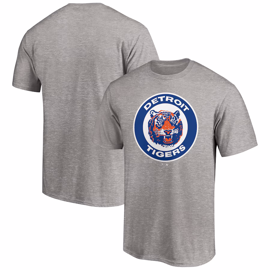 Men's Detroit Tigers Heather Gray Cooperstown Collection Huntington T-Shirt