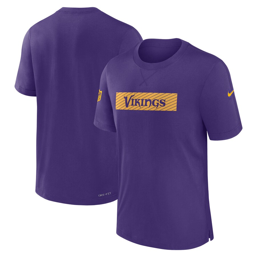 Men's Minnesota Vikings Nike Purple Sideline Player Performance T-Shirt