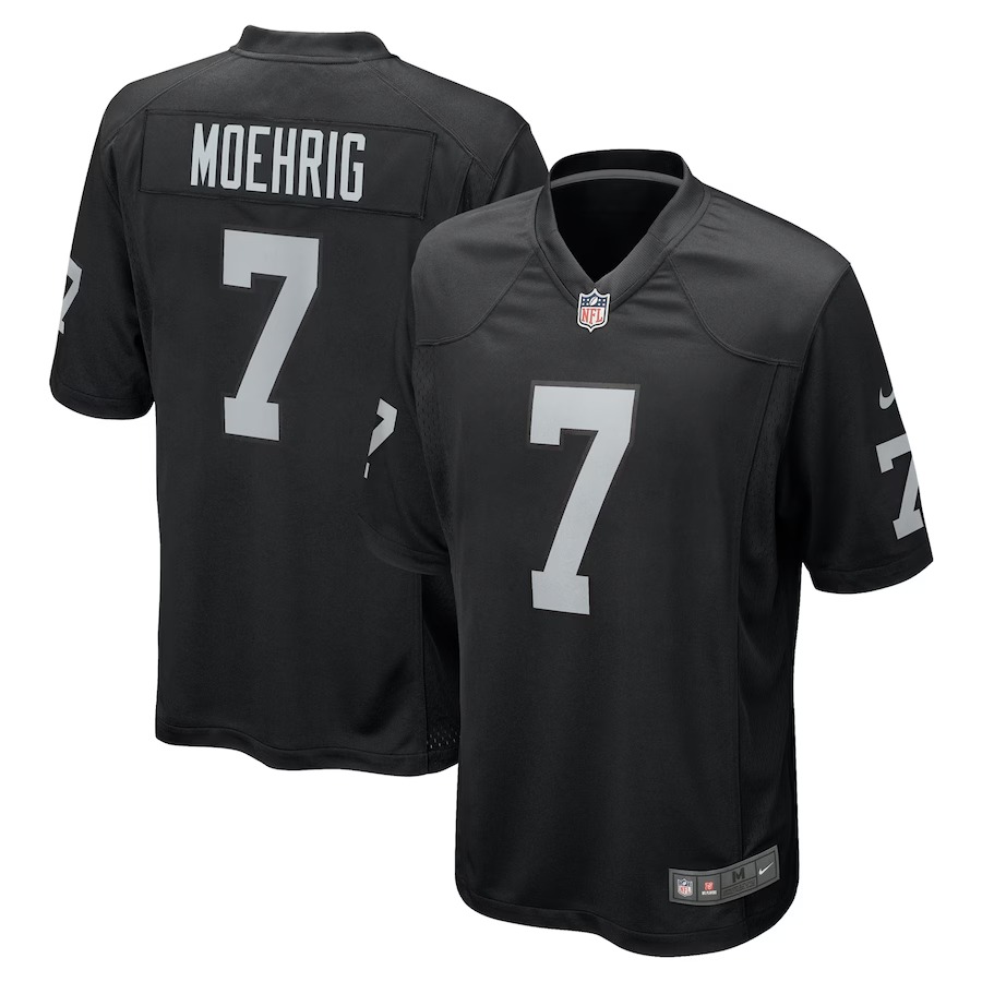 Men's Las Vegas Raiders Tre'von Moehrig Nike Black Team Game Jersey