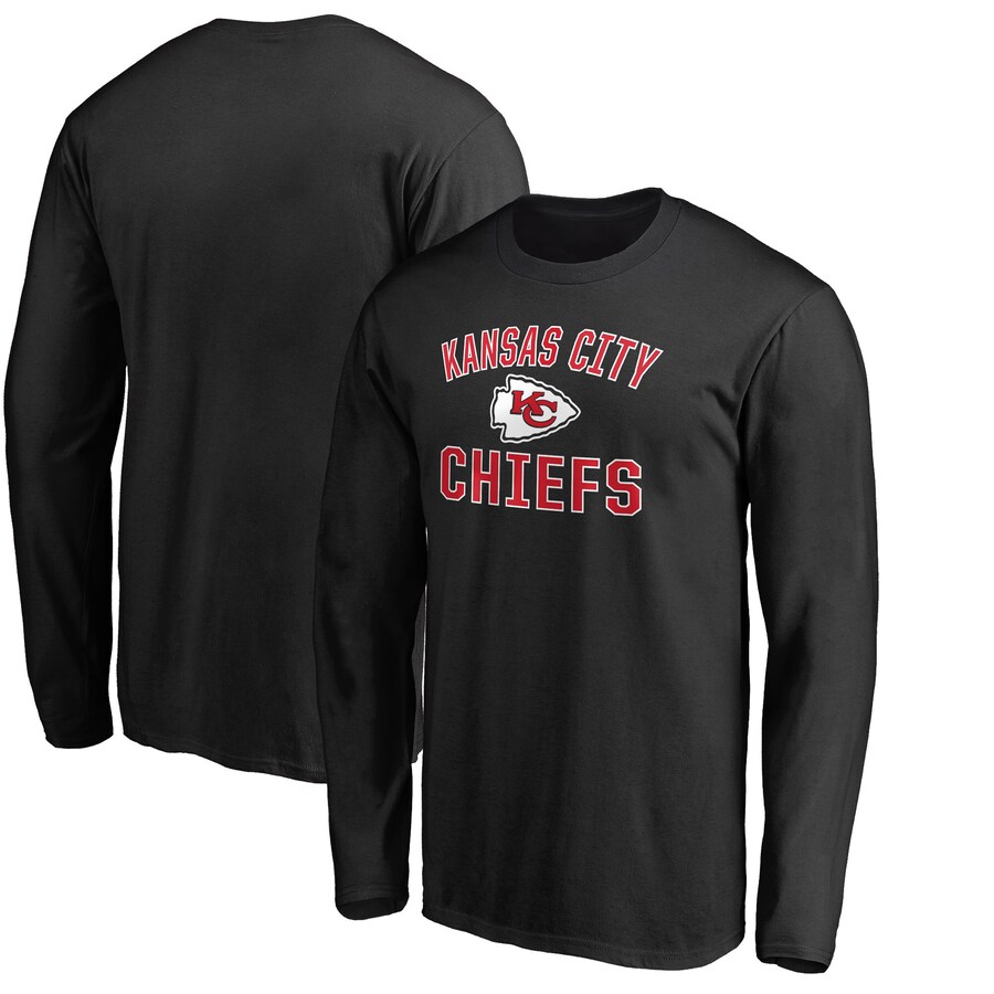Men's Kansas City Chiefs Black Victory Arch Long Sleeve T-Shirt