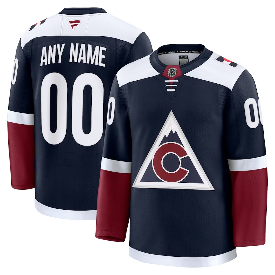 Men's Colorado Avalanche Fanatics Navy Alternate Premium Custom Jersey