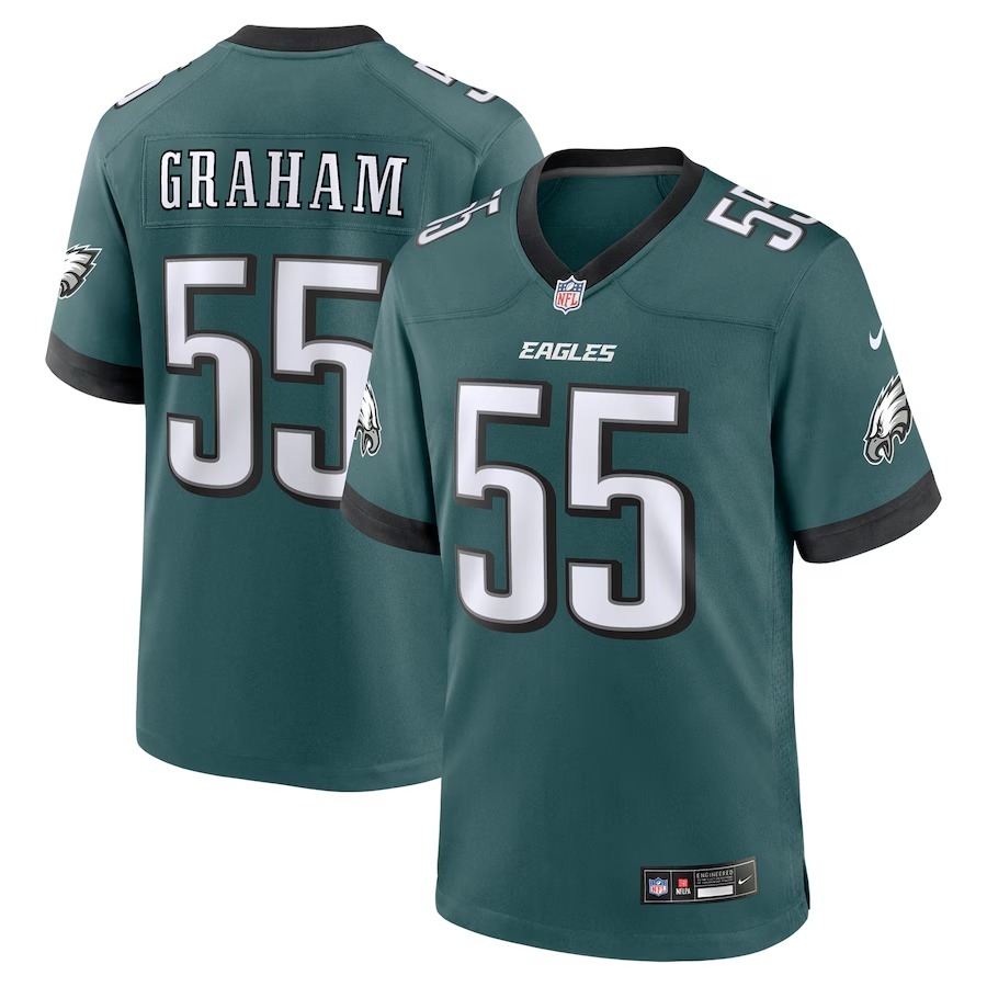 Men's Philadelphia Eagles Brandon Graham Nike Midnight Green Team Game Jersey