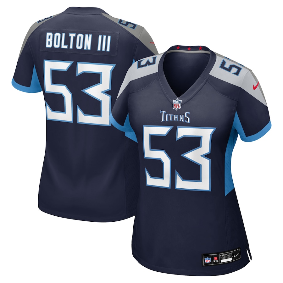 Women's Tennessee Titans Curtis Bolton III Nike Navy Team Game Jersey