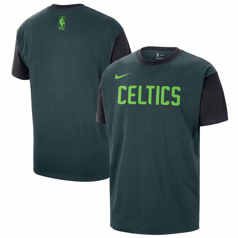 Men's Boston Celtics Nike Green 2024/25 City Edition Courtside Color Block T-Shirt