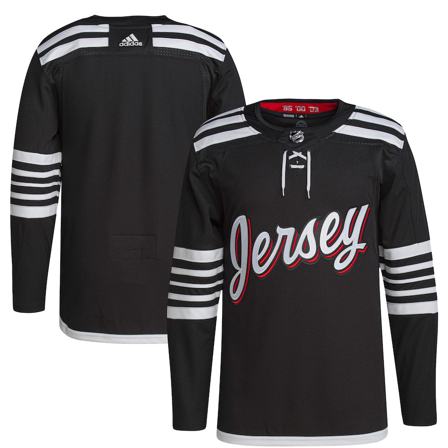 Men's New Jersey Devils adidas Black 2021/22 Alternate Primegreen Authentic Jersey
