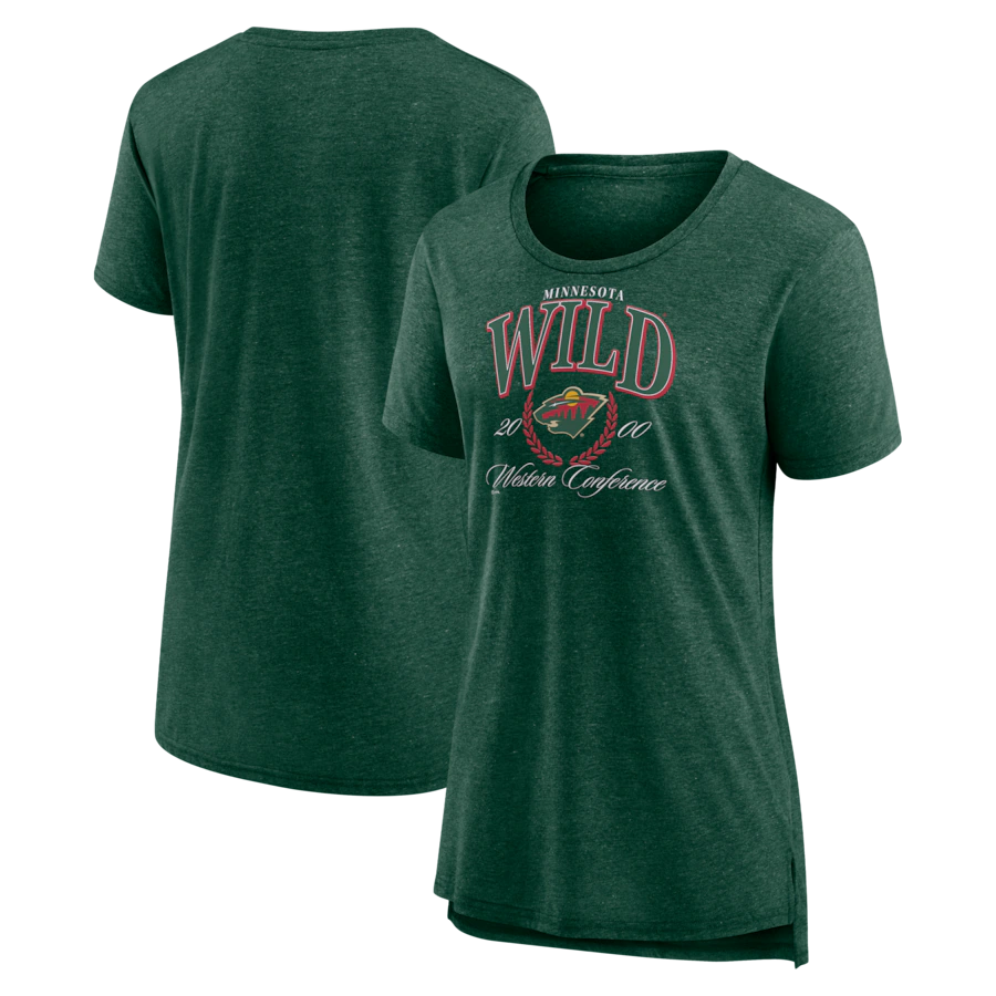 Women's Minnesota Wild Green Reign Supreme Tri-Blend T-Shirt