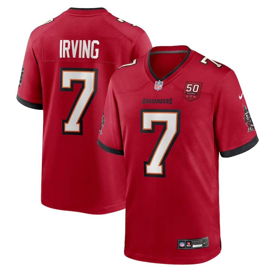 Men's Tampa Bay Buccaneers Bucky Irving Nike Red 50th Season Team Game Jersey