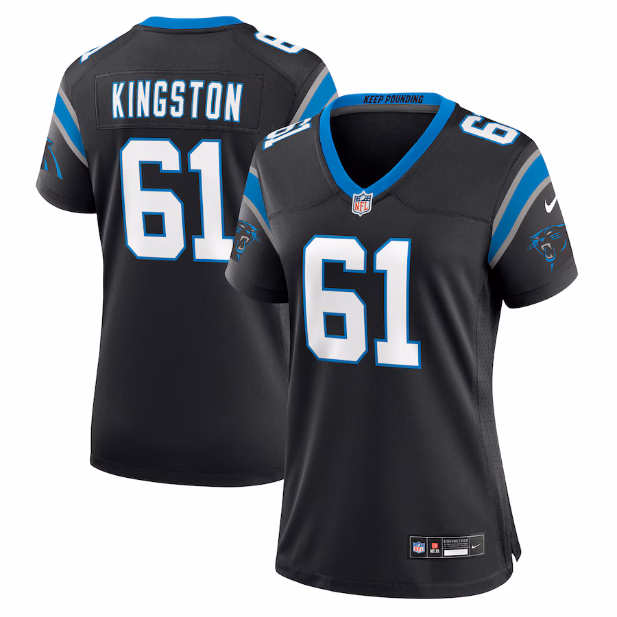 Women's Carolina Panthers Jarrett Kingston Nike Black Game Jersey