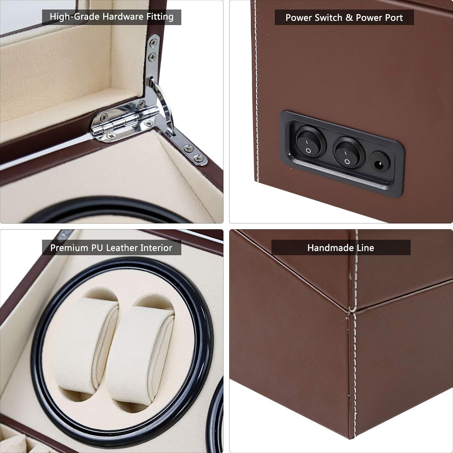 SHZICMY Automatic Watch Winder, 4+6 Automatic Watches Winders Storage Display Box Watch Winders Case