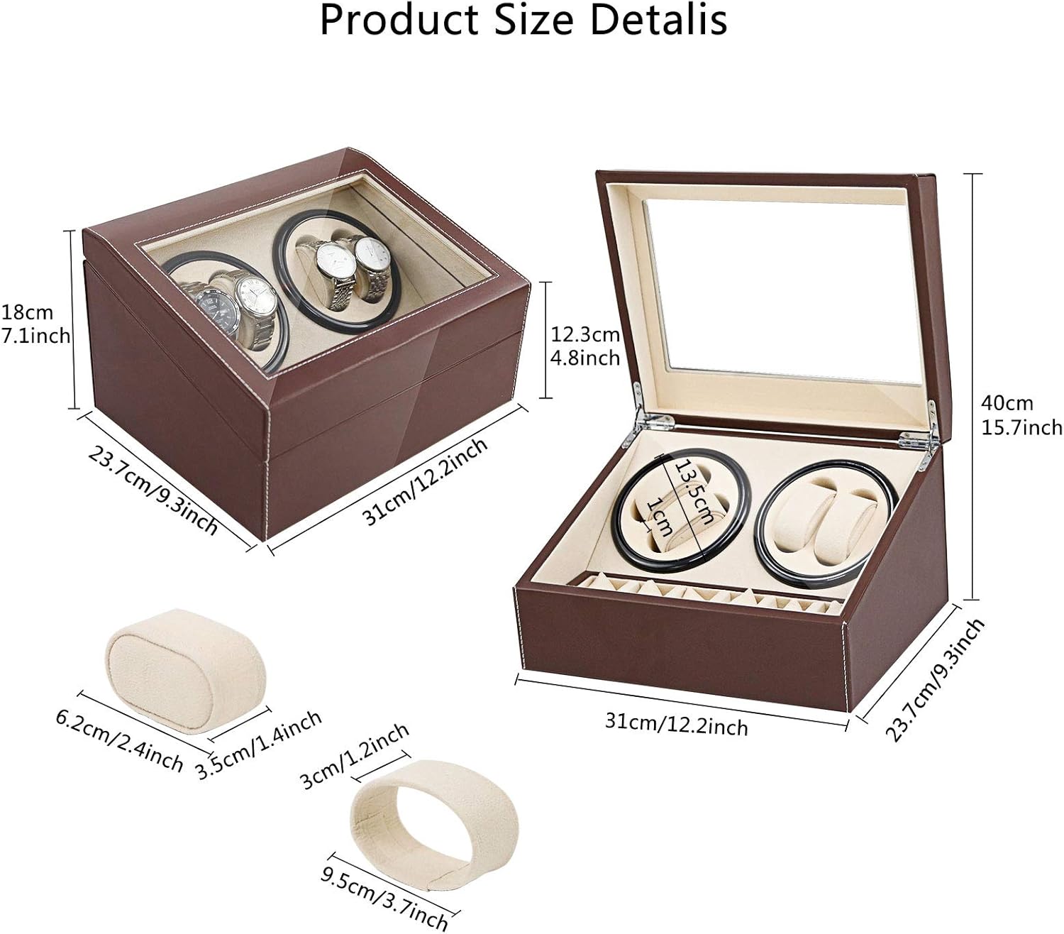 SHZICMY Automatic Watch Winder, 4+6 Automatic Watches Winders Storage Display Box Watch Winders Case