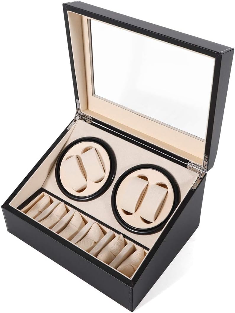SHZICMY Automatic Watch Winder, 4+6 Automatic Watches Winders Storage Display Box Watch Winders Case