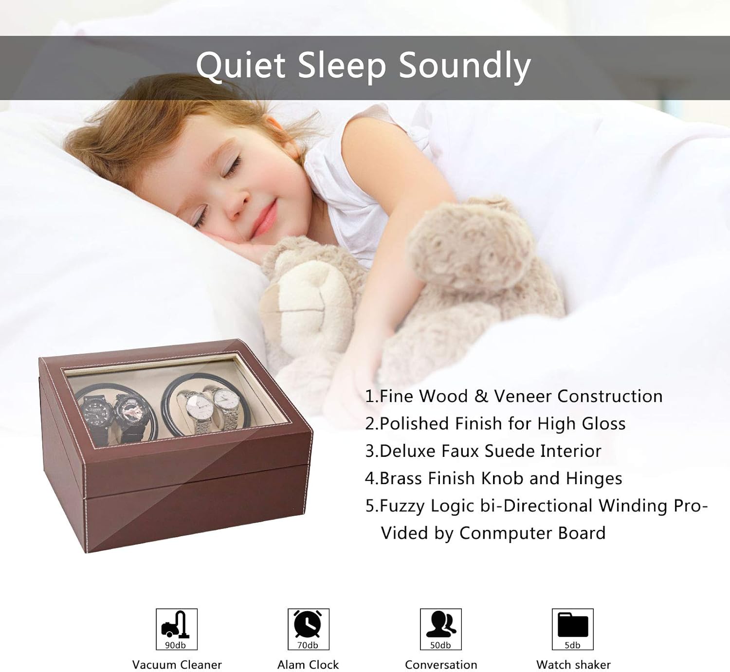 SHZICMY Automatic Watch Winder, 4+6 Automatic Watches Winders Storage Display Box Watch Winders Case