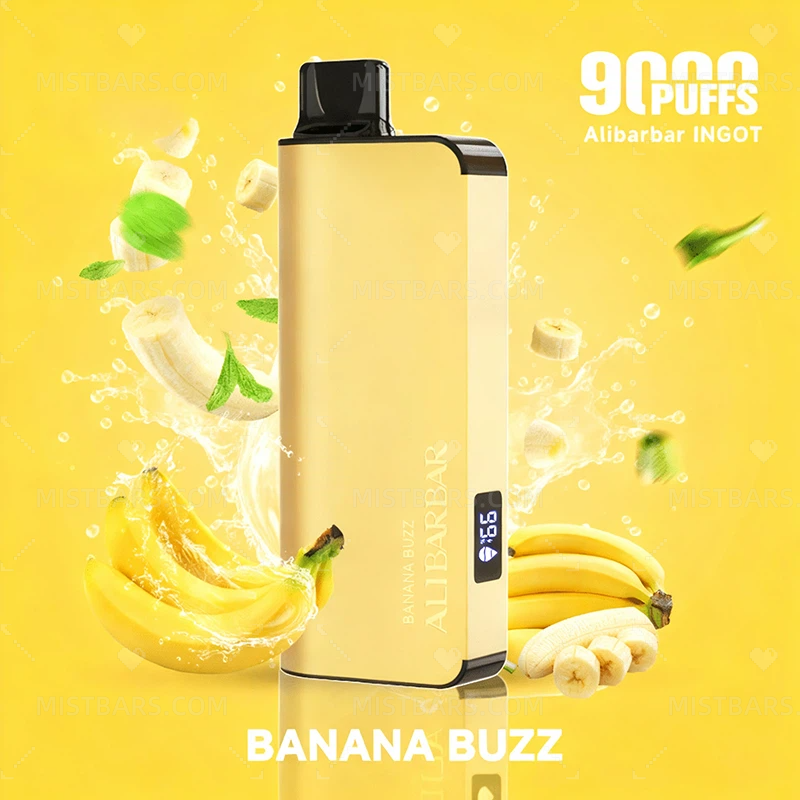 BANANA BUZZ ALIBARBAR INGOT 9000 PUFFS