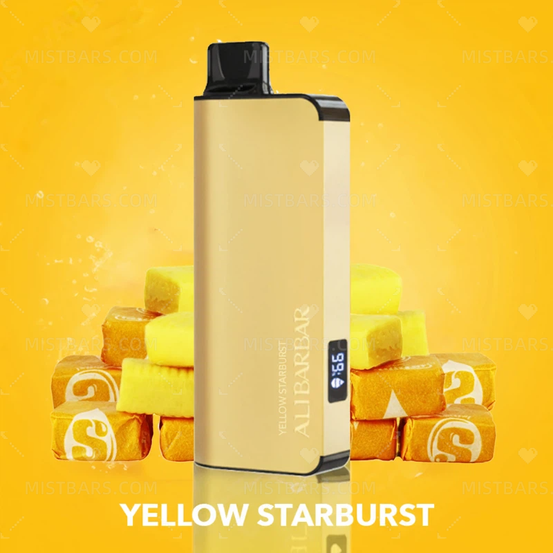 YELLOW STARBURST ALIBARBAR INGOT 9000 PUFFS