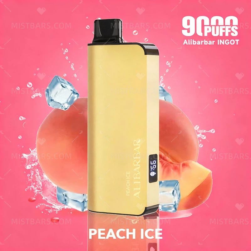 PEACH ICE ALIBARBAR INGOT 9000 PUFFS