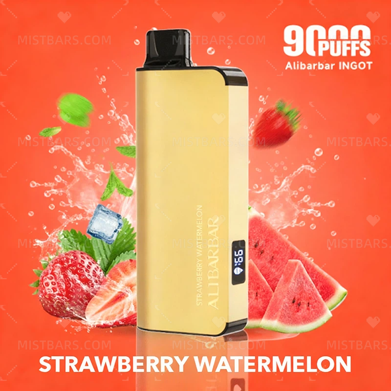 STRAWBERRY WATERMELON ALIBARBAR INGOT 9000 PUFFS