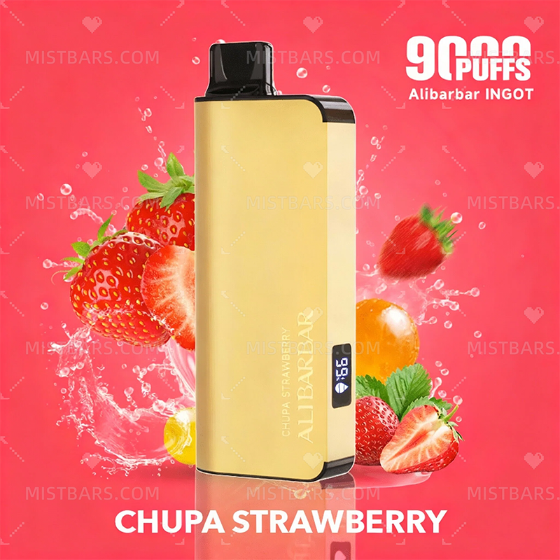 CHUPA CHUPS STRAWBERRY ALIBARBAR INGOT 9000 PUFFS
