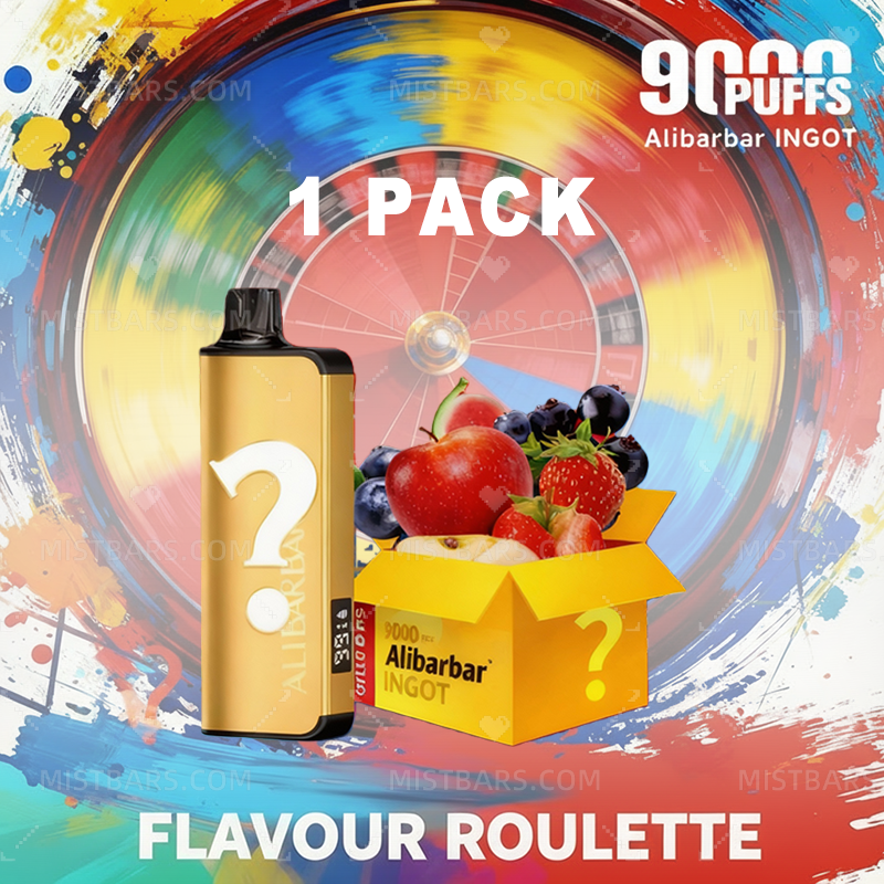 FLAVOUR ROULETTE 1 PACK ALIBARBAR INGOT 9000 PUFFS