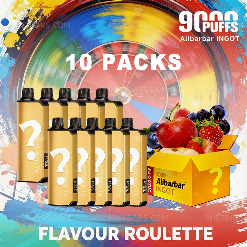 FLAVOUR ROULETTE 10 PACKS ALIBARBAR INGOT 9000 PUFFS