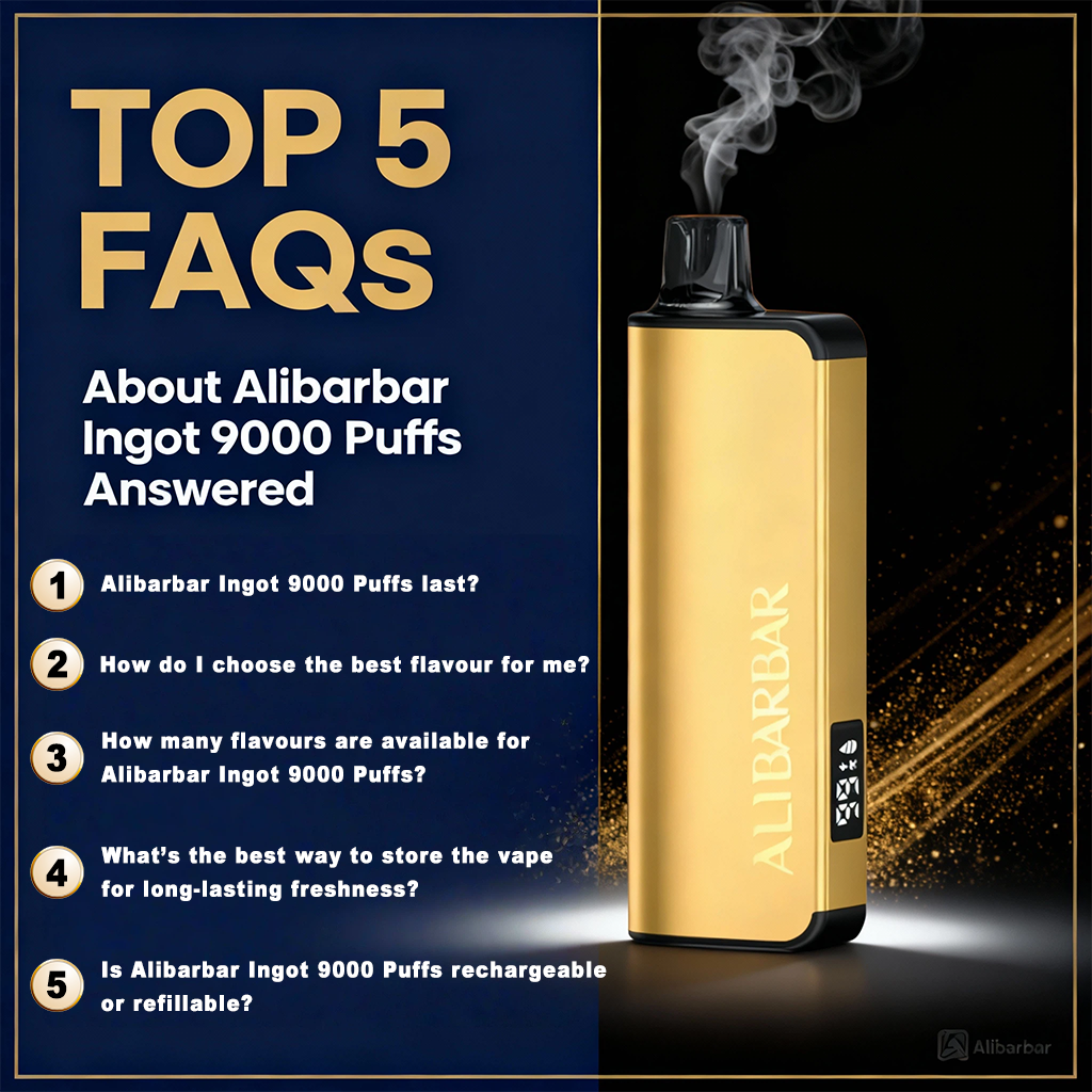 Top 5 FAQs About Alibarbar Ingot 9000 Puffs Answered