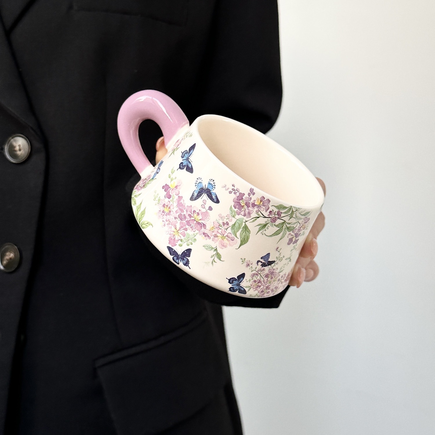 Morning Glory Ceramic Cup and Saucer Set