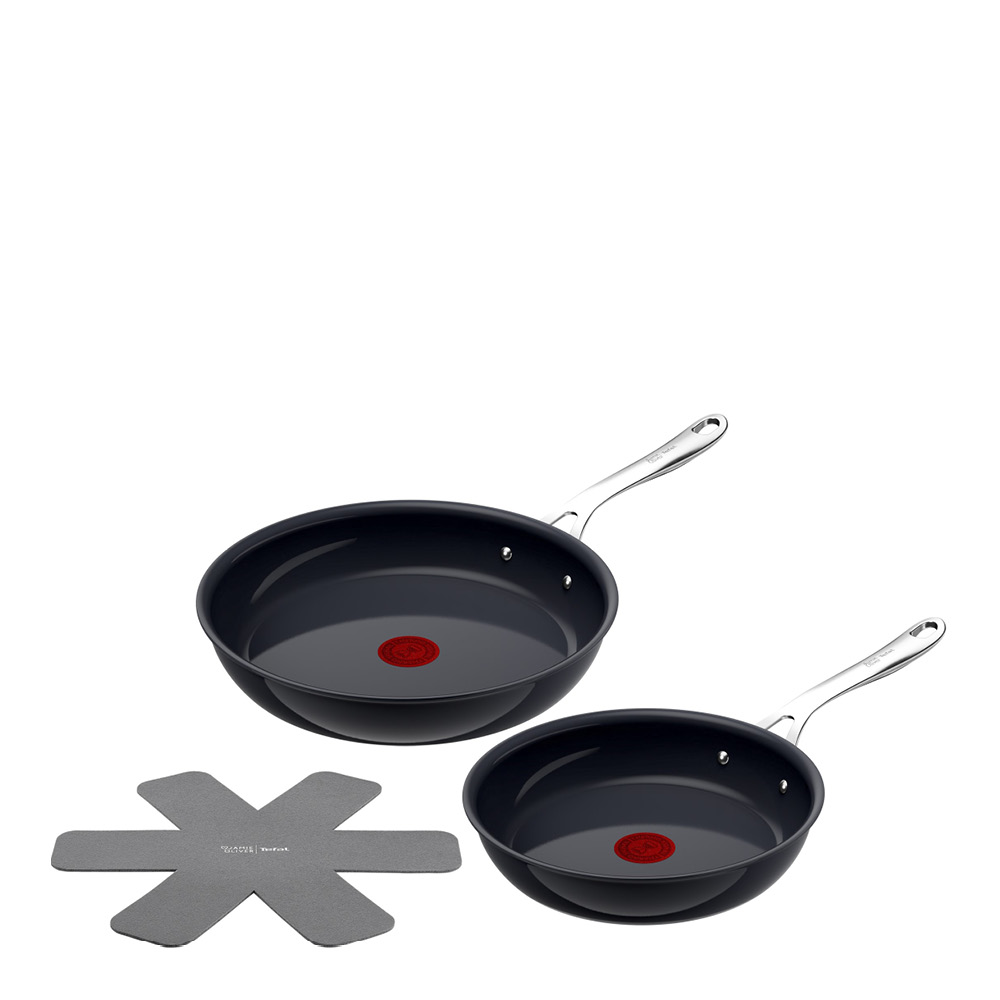 Jamie Oliver Tefal Enjoy stekpanna 2 delar 24+28 cm keramisk beläggning