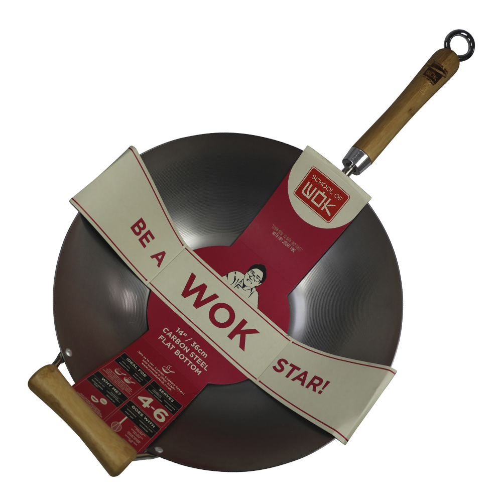 Dexam School Of Wok Wokpanna 36 cm Kolstål